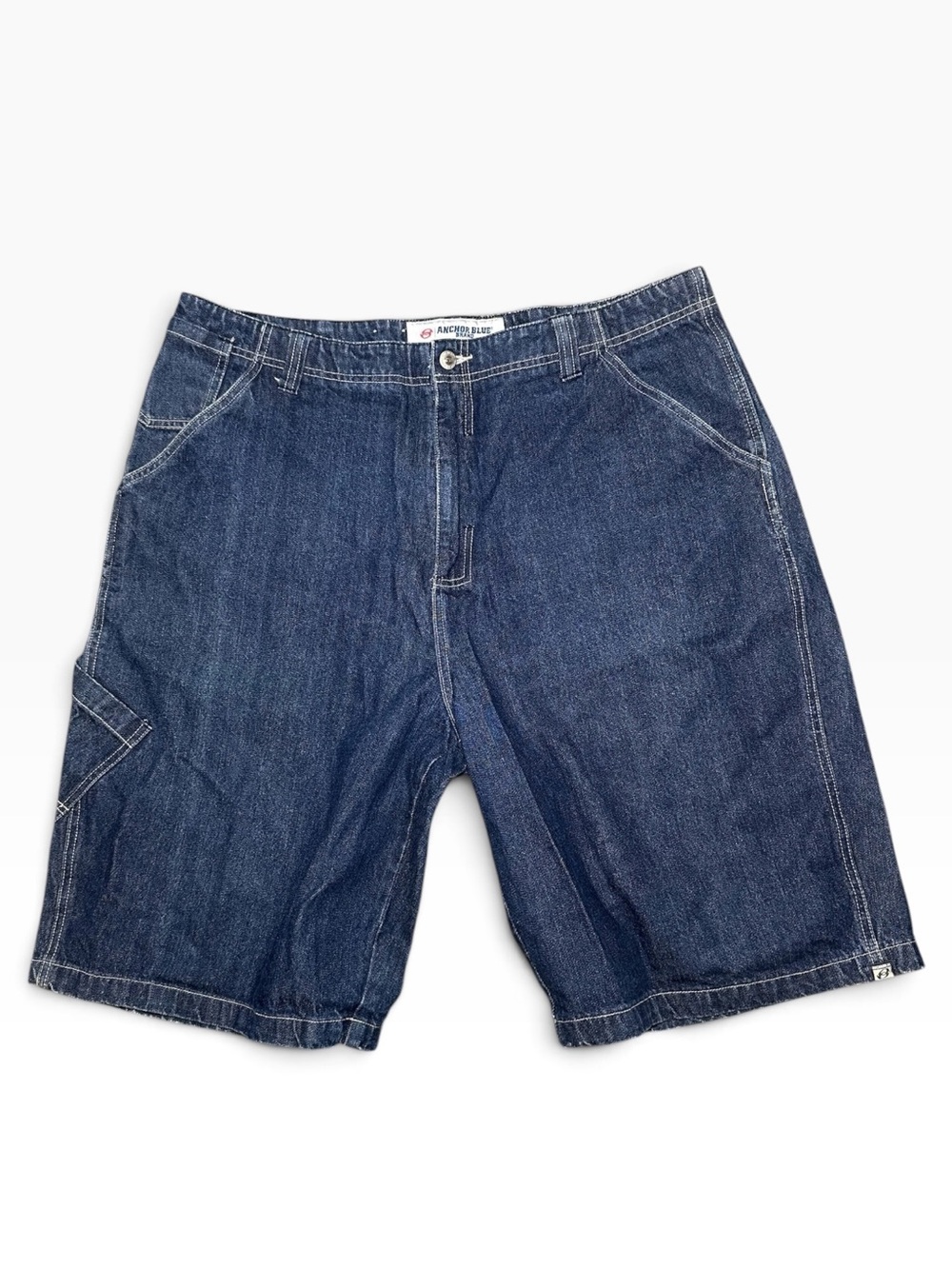 Vintage Anchor Blue Shorts Mens 40  Baggy Denim Jean Loose Skate Basic Y2K